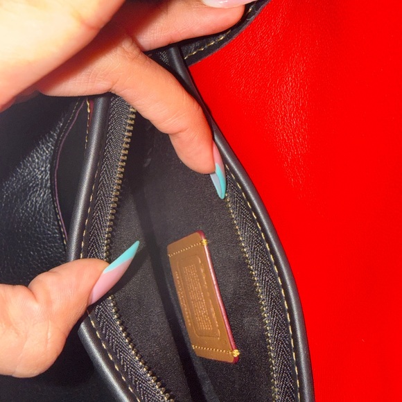 Coach x Disney Mickey Black Leather Crossbody Bag with Ear Details - Picture 9 of 9